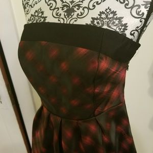 The Limited Plaid Strapless Dress